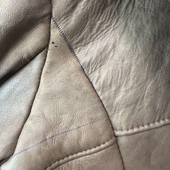 Vintage Womens L Brown 100% Curly Sheepskin Shearling Hooded Penny Lane Coat - Picture 7 of 9